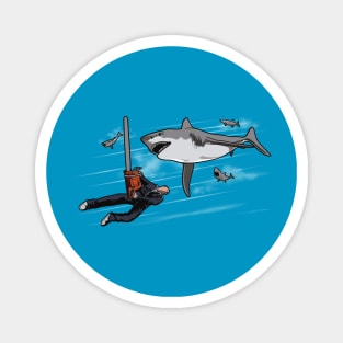 Epic Shark Battle Magnet